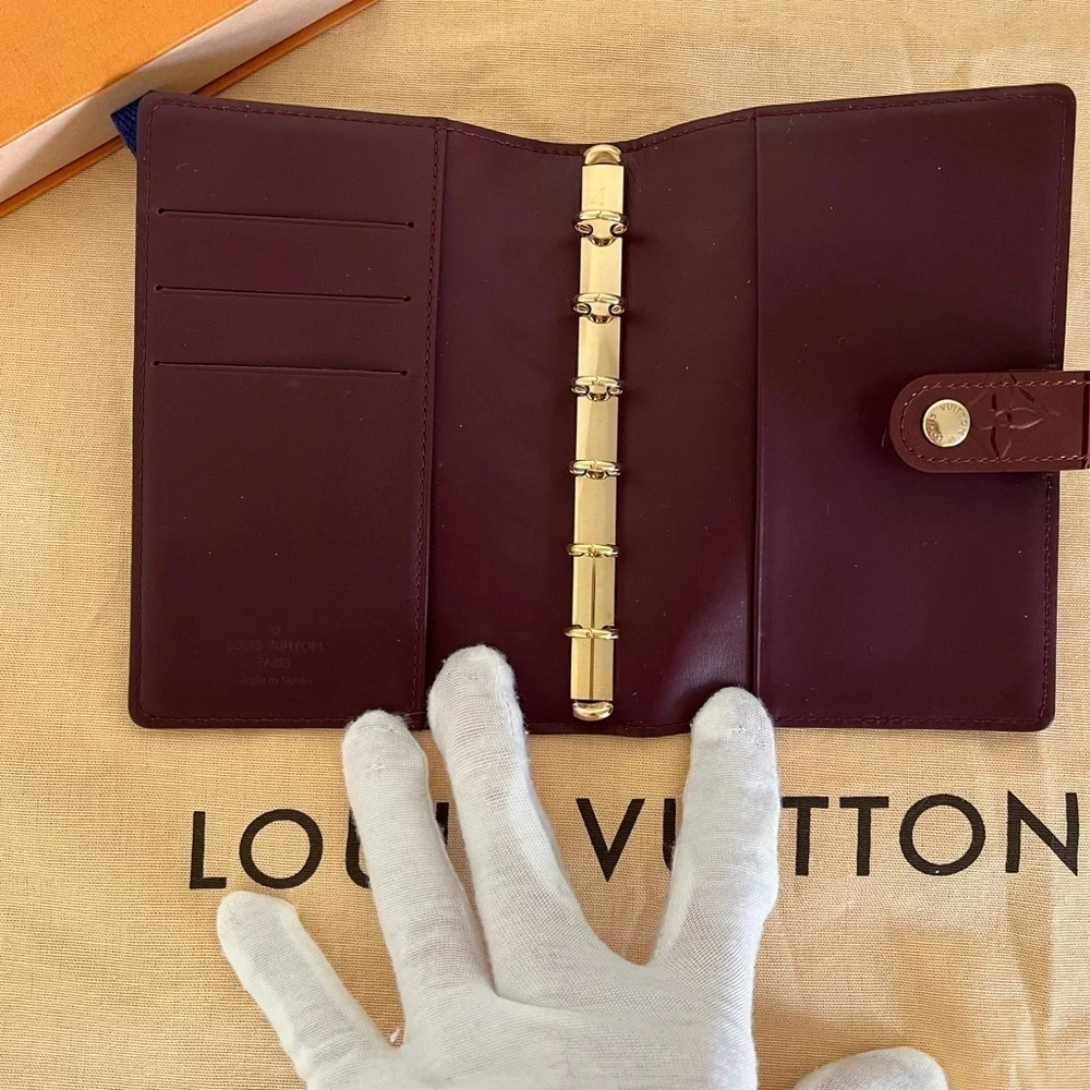 Louis Vuitton Verni Agenda PM Burgundy EUC 2010